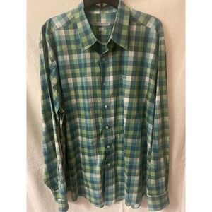 Southern Tide Mens Tailored Fit Plaid Long Sleeve Button Down Shirt Size XXL